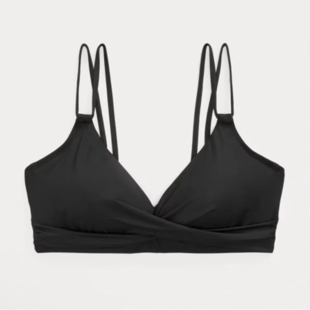 Lauren Ralph Lauren Swim Suit Bikini Top Twist Front Black Size 4